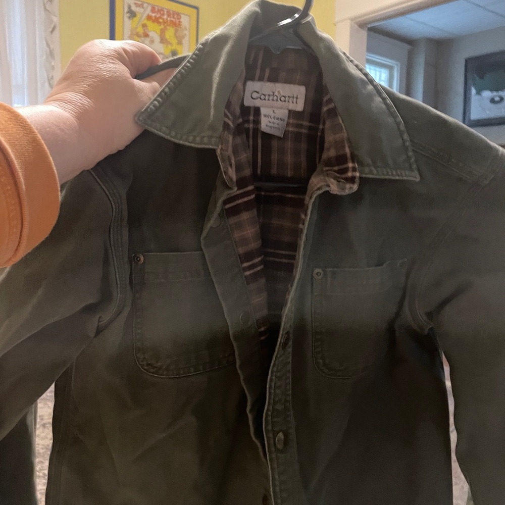 Carhartt girls Olive Green Shirt Jacket